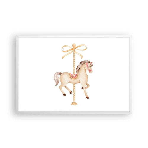 Poster în ramă albă - Într-un trap grațios - 91x61 cm