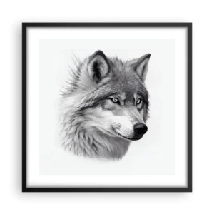 Poster în ramă neagră - Alfa - fără îndoială - 50x50 cm