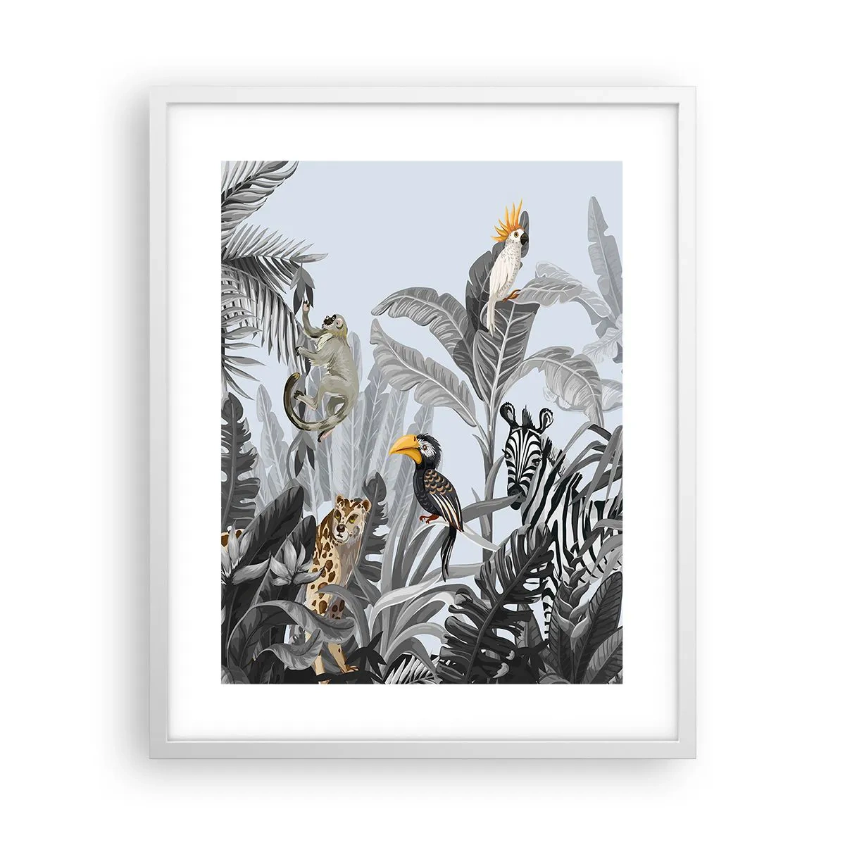 Poster în ramă albă - O fabulă africană - 40x50 cm