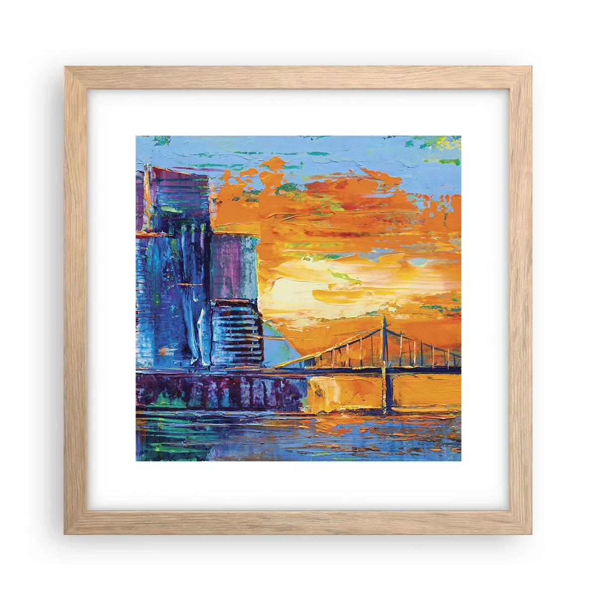 Poster în ramă de stejar deschis - Cultură și natură - 30x30 cm