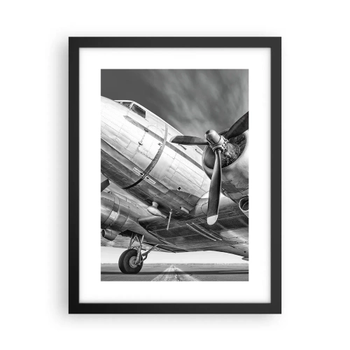 Poster în ramă neagră - Întotdeauna gata de zbor - 30x40 cm