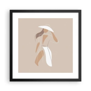 Poster în ramă neagră - Moda este distractivă - 40x40 cm