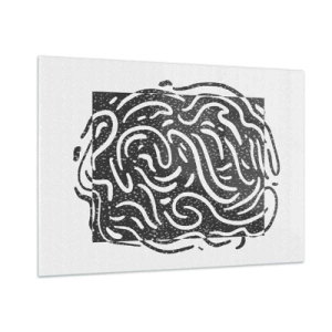 Tablou pe sticlă - Abstracție: dansul bucuriei - 100x70 cm