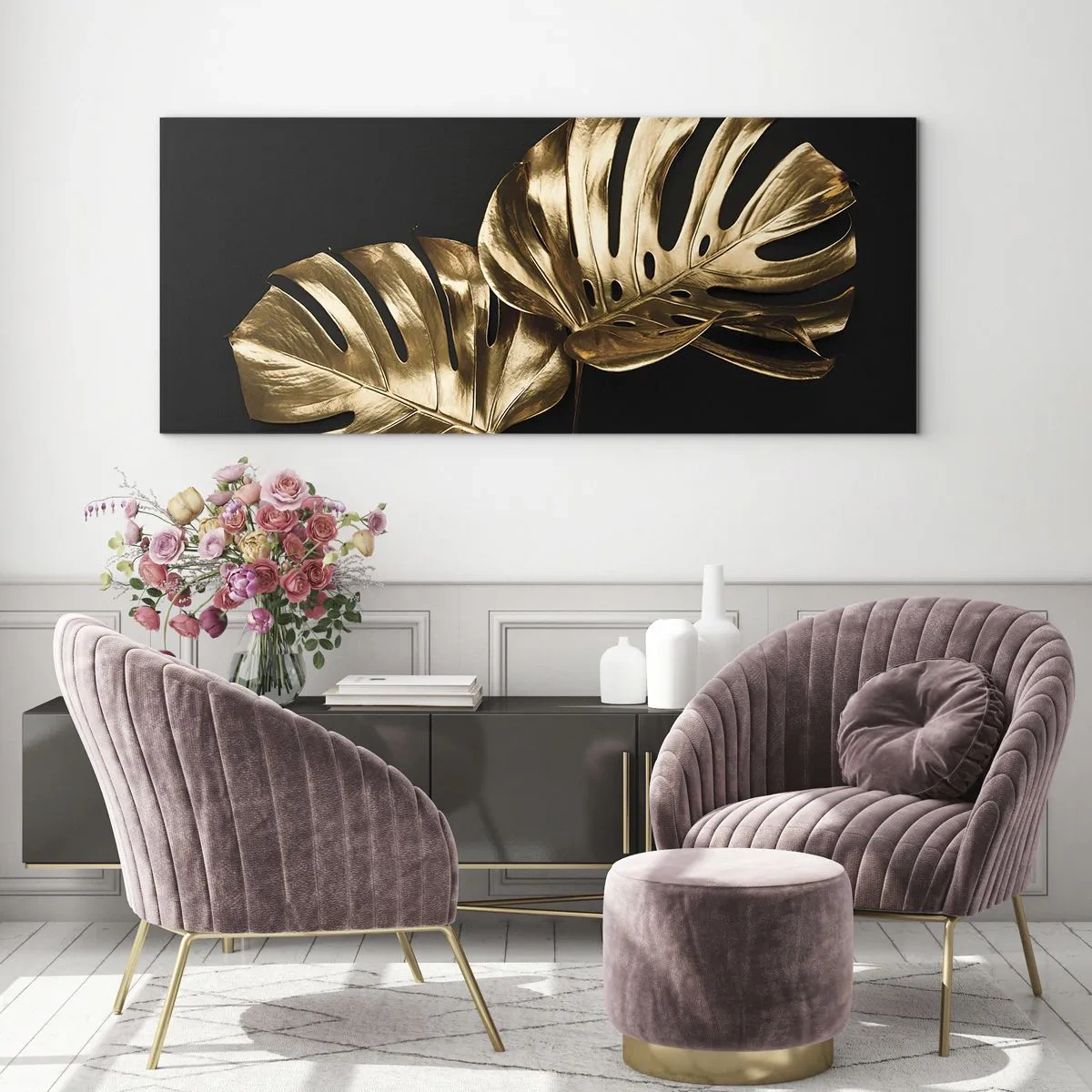 Tablou pe sticlă - Comorile naturii - 90x30 cm