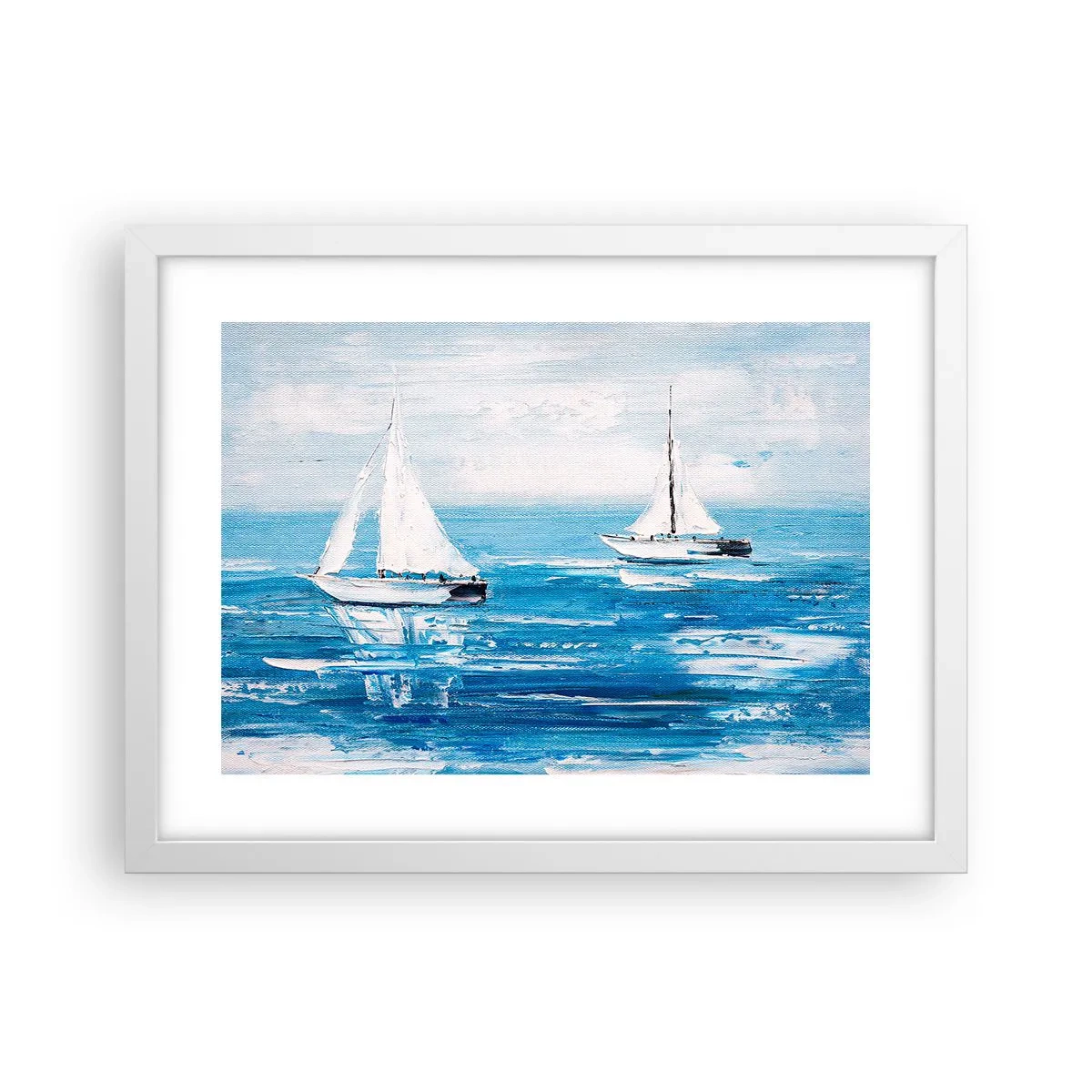 Poster în ramă albă - Cu un prieten alături de tine - 40x30 cm