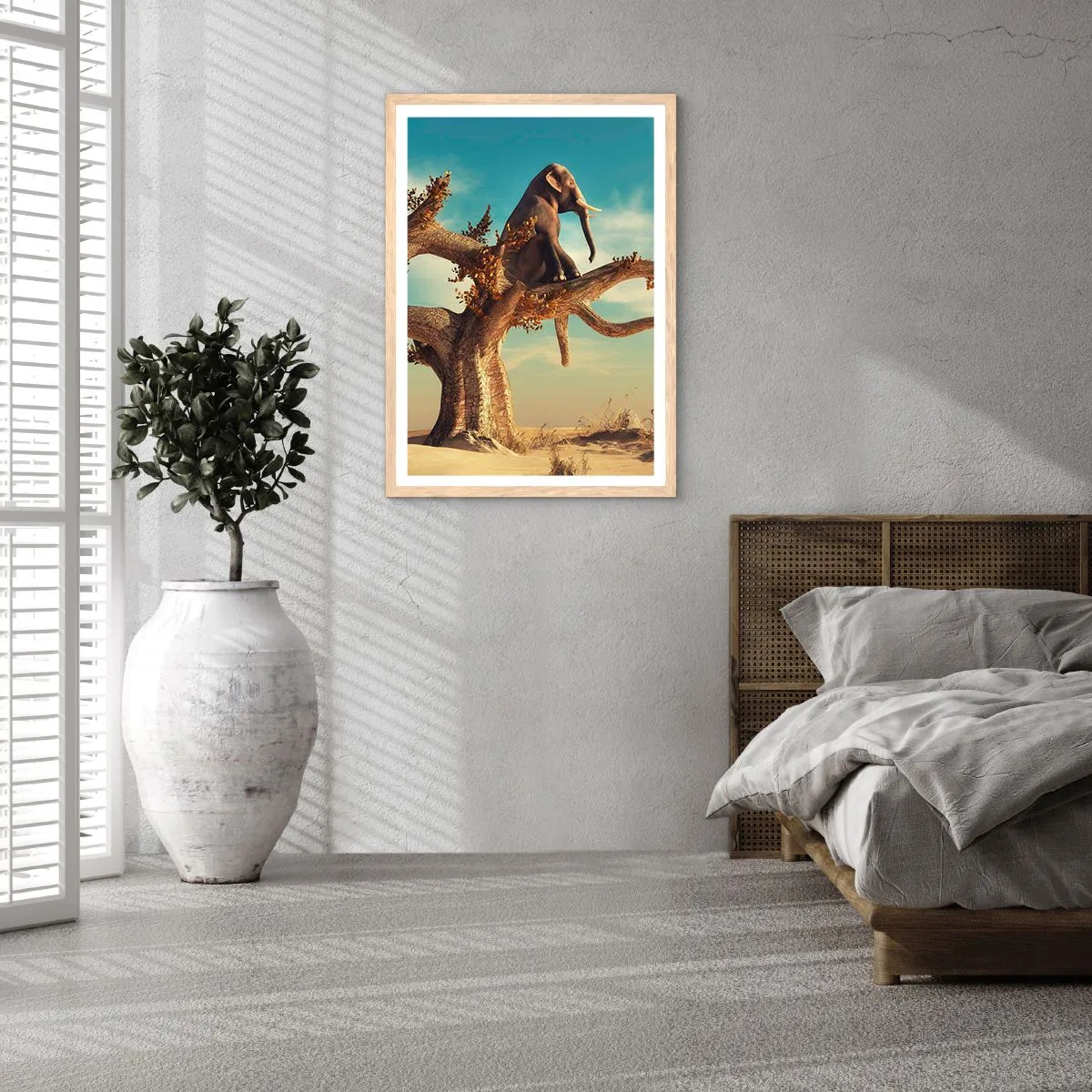 Poster în ramă de stejar deschis - Un nou punct de vedere - 40x50 cm