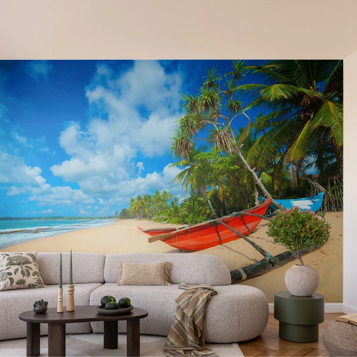 Tapet Premium Sand - Farmecul tropicelor - Peisaj, Ocean, Plaja exotica - 100x70 cm
