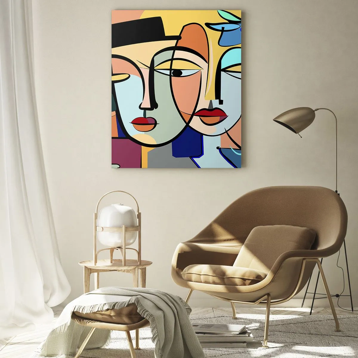 Tablou pe sticlă - Întâlnire cu Picasso - 50x70 cm