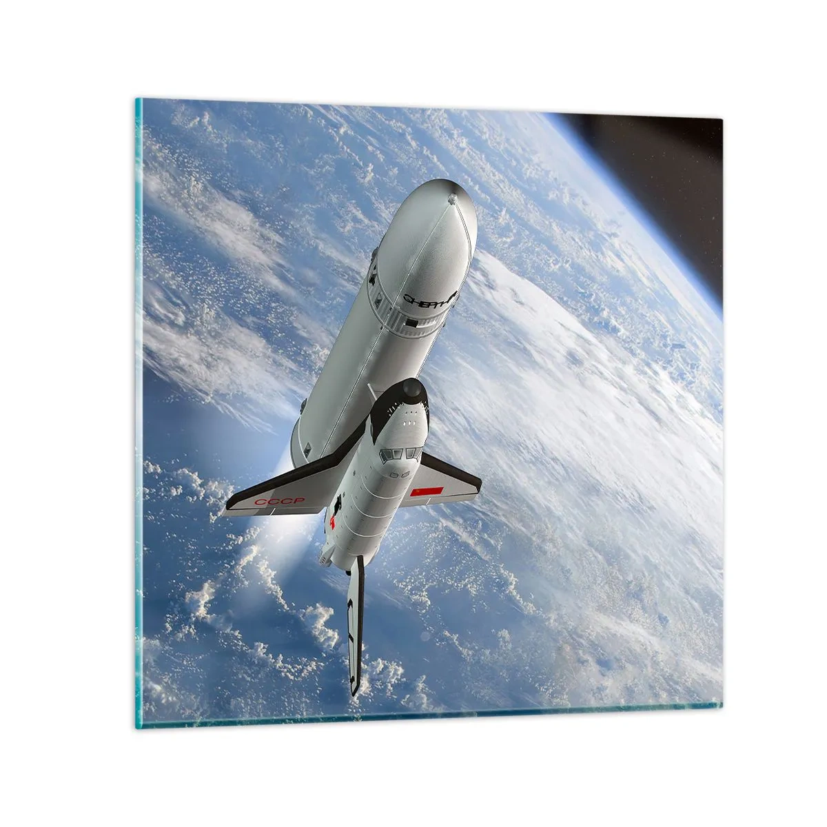 Tablou pe sticlă - Ascensiunea cosmică - 40x40 cm