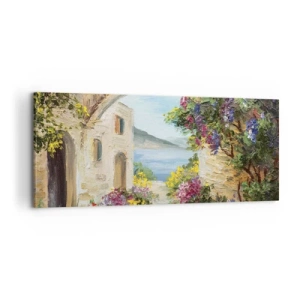 Tablou pe pânză - Farmecul peisajului de coastă - 100x40 cm