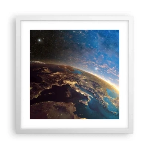 Poster în ramă albă - Să ne privim de la distanță - 40x40 cm