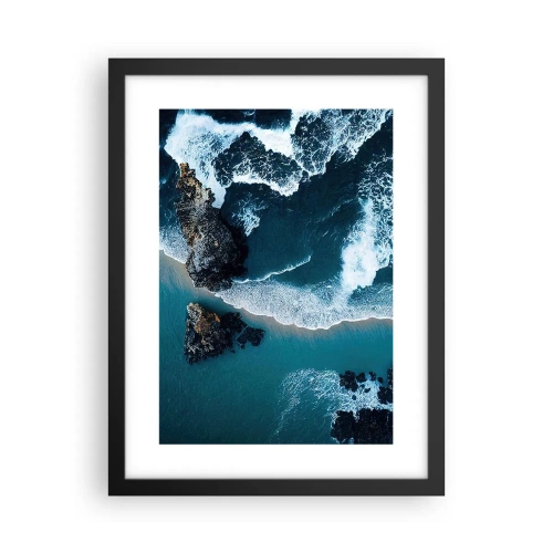 Poster în ramă neagră - Înfășurate în valuri - 30x40 cm