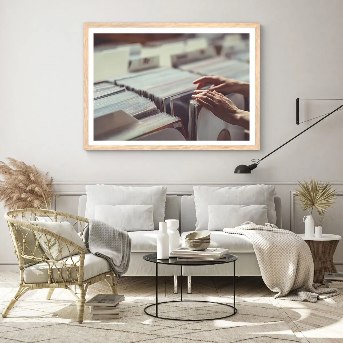 Poster în ramă de stejar deschis - În căutarea emoției - 91x61 cm