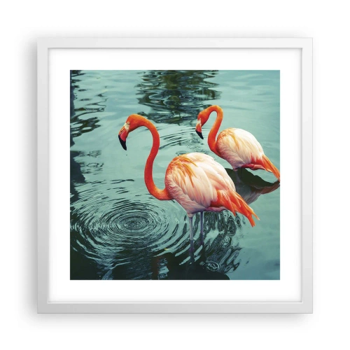 Poster în ramă albă - Suntem bune de revistele de modă - 40x40 cm