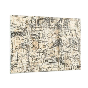 Tablou pe sticlă - Așteaptă să fie descifrat - 100x70 cm