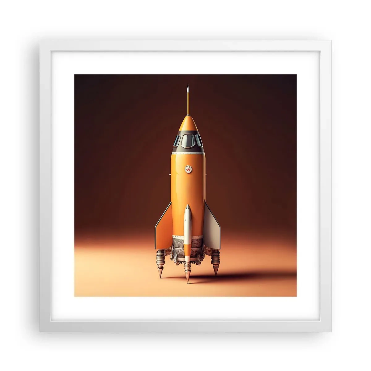 Poster în ramă albă - Totul începe cu un vis - 40x40 cm