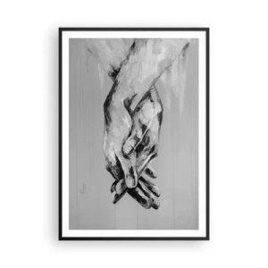 Poster în ramă neagră - Începutul... - 70x100 cm