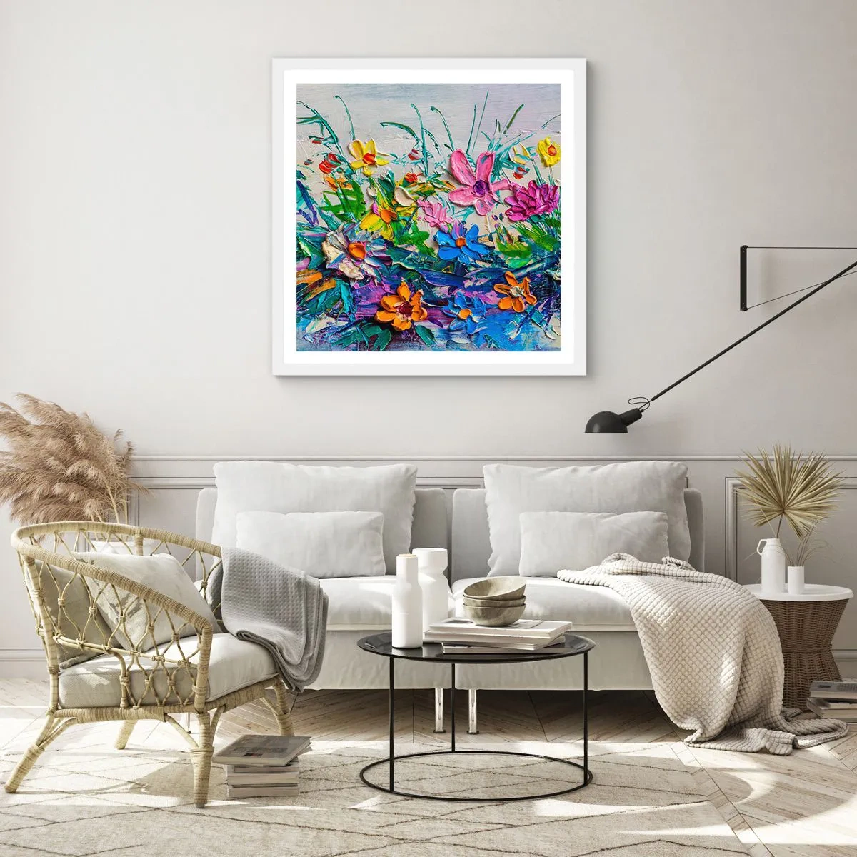 Poster în ramă albă - Nu este deloc o natură moartă - 60x60 cm