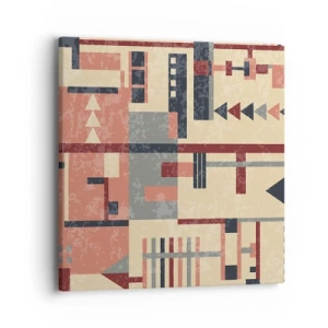 Tablou pe pânză - Combinație de verticale și orizontale - 40x40 cm