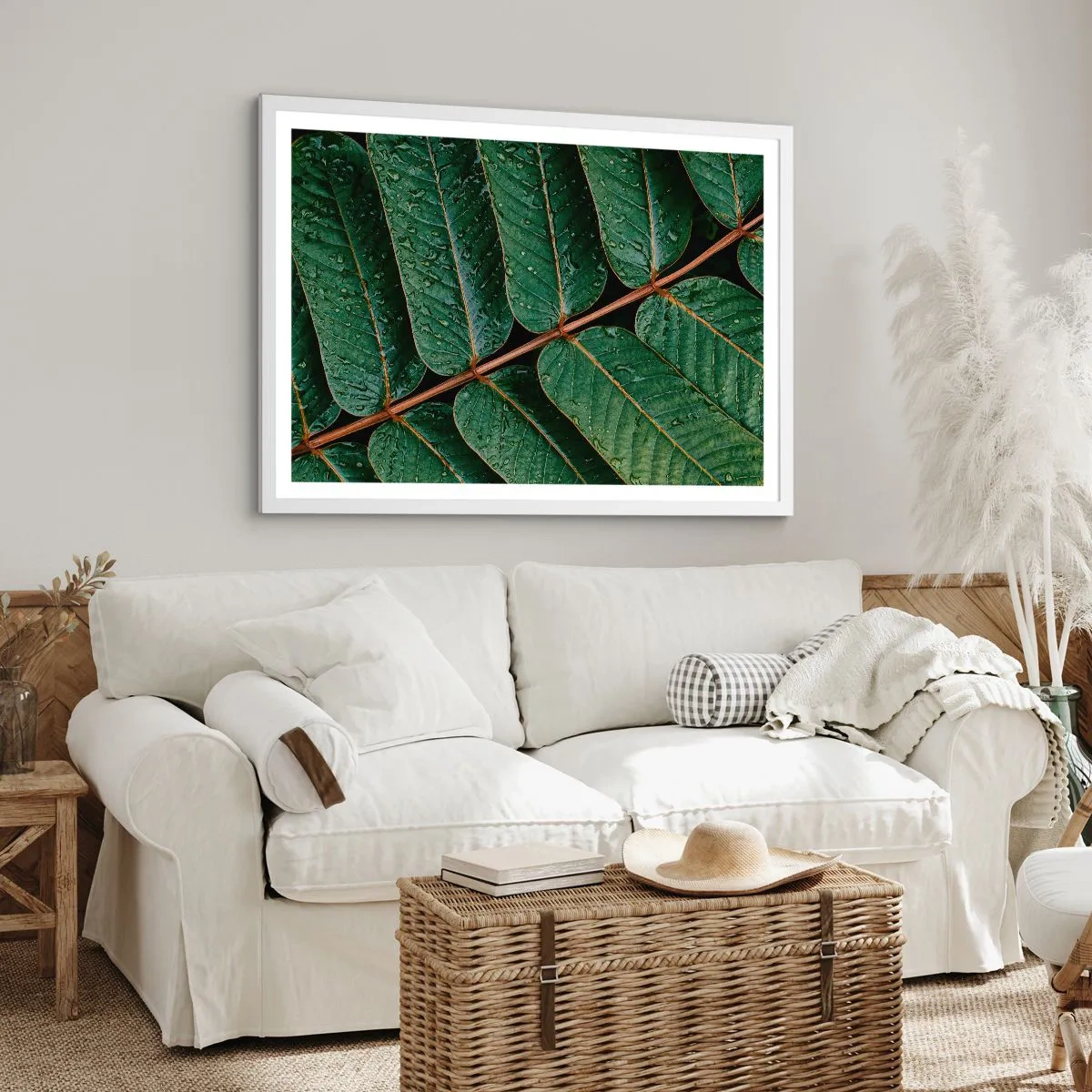 Poster în ramă albă - Într-un ritm verde - 91x61 cm