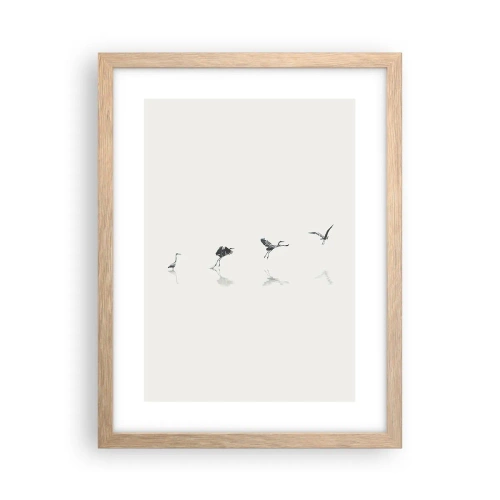 Poster în ramă de stejar deschis - Patru pași simpli - 30x40 cm