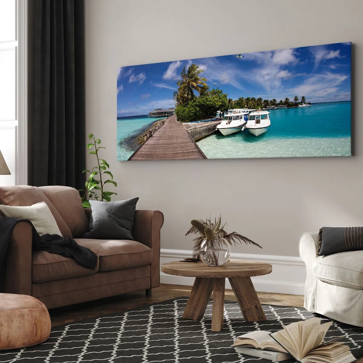 Tablou pe pânză - Și totuși paradisul există - 90x30 cm