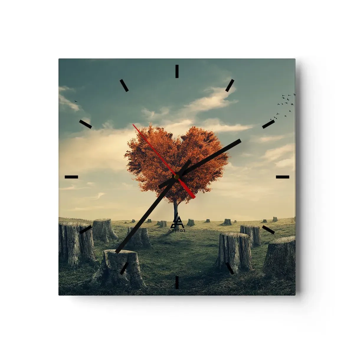 Ceas de perete - Ceas pe sticlă - Încă mai există speranță - 30x30 cm