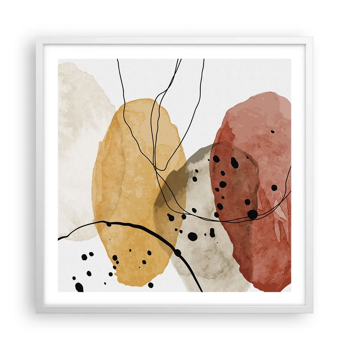 Poster în ramă albă - Ca aerul, limpezi și ușoare - 60x60 cm