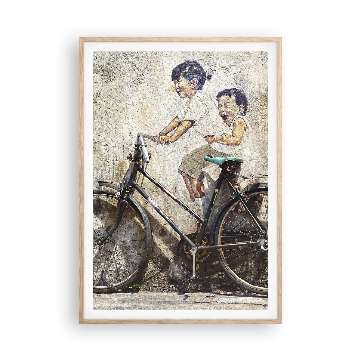 Poster în ramă de stejar deschis - Adevărat sau fals? - 70x100 cm