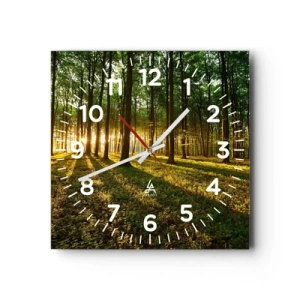 Ceas de perete - Ceas pe sticlă - Fotografia tuturor primăverilor - 40x40 cm