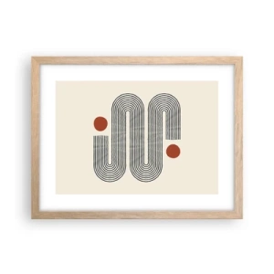 Poster în ramă de stejar deschis - De la început până la sfârșit - 40x30 cm