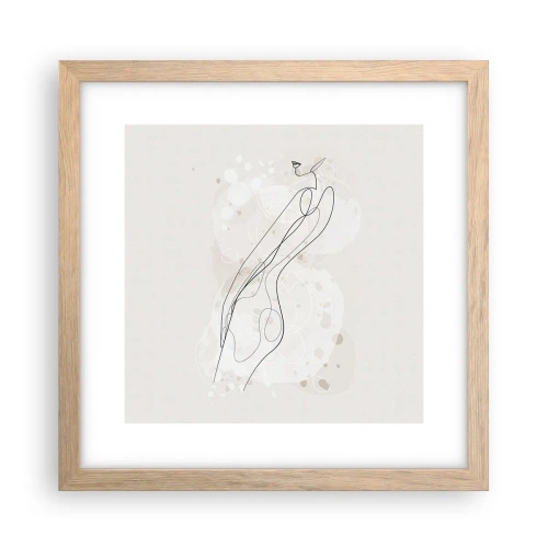 Poster în ramă de stejar deschis - Să rătăcești cu privirea - 30x30 cm