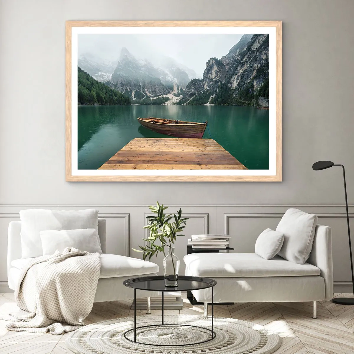 Poster în ramă de stejar deschis - Și frunțile mândre - 70x50 cm