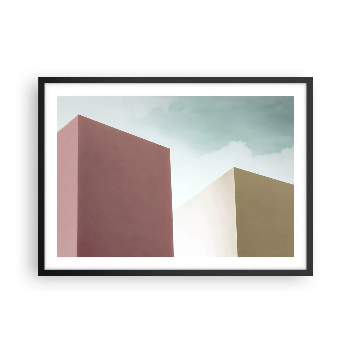 Poster în ramă neagră - Geometria unei veri însorite - 70x50 cm