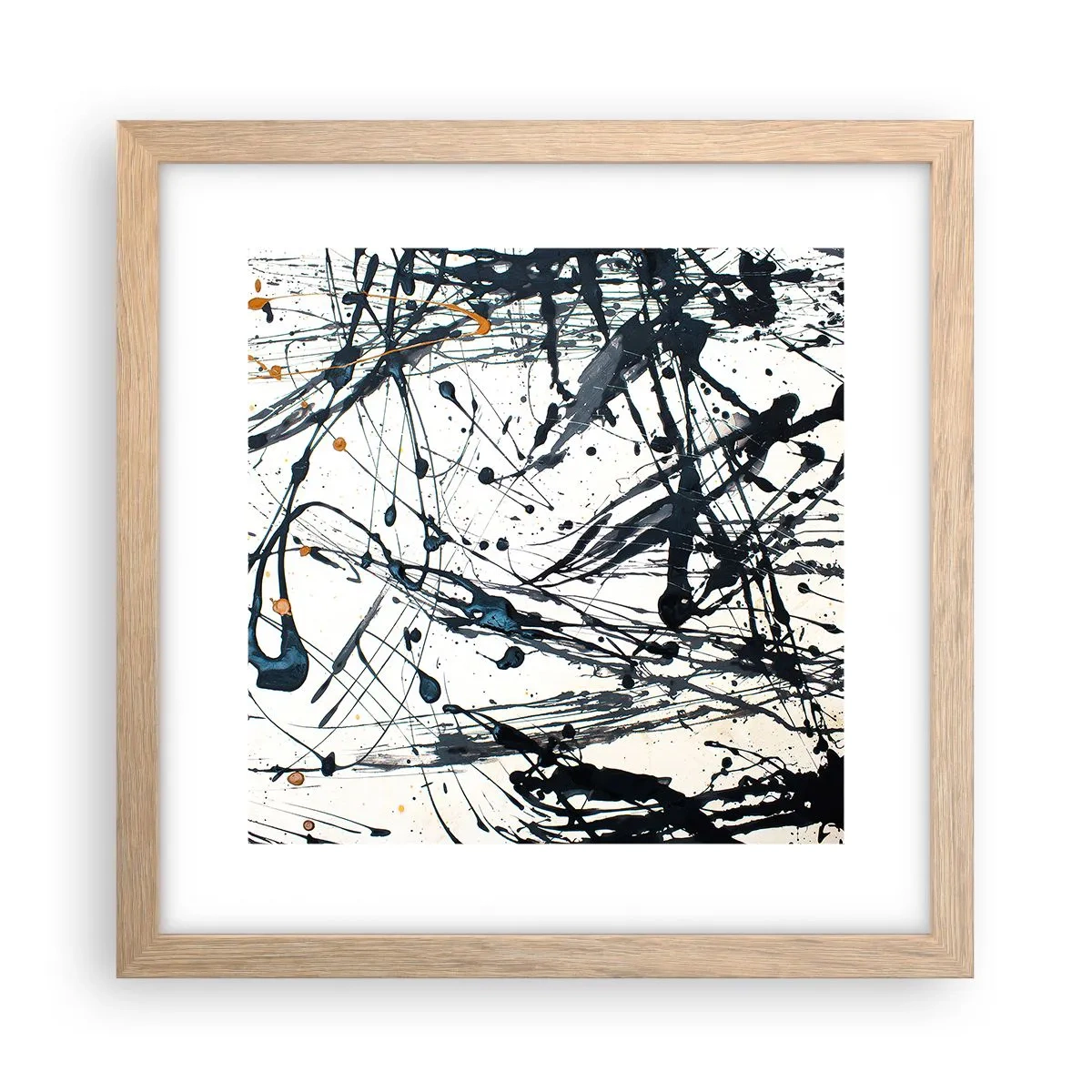 Poster în ramă de stejar deschis - Cu sau fără sens? - 30x30 cm