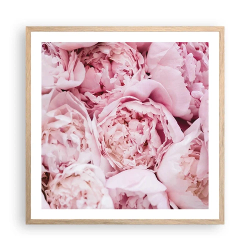 Poster în ramă de stejar deschis - Îmbrățișate și parfumate - 60x60 cm