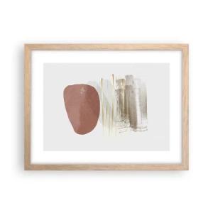 Poster în ramă de stejar deschis - Colonadă abstractă - 40x30 cm