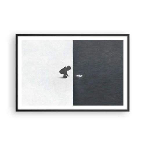 Poster în ramă neagră - Marea expediție - 91x61 cm