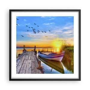 Poster în ramă neagră - La revedere, până mâine - 50x50 cm