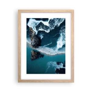 Poster în ramă de stejar deschis - Înfășurate în valuri - 30x40 cm