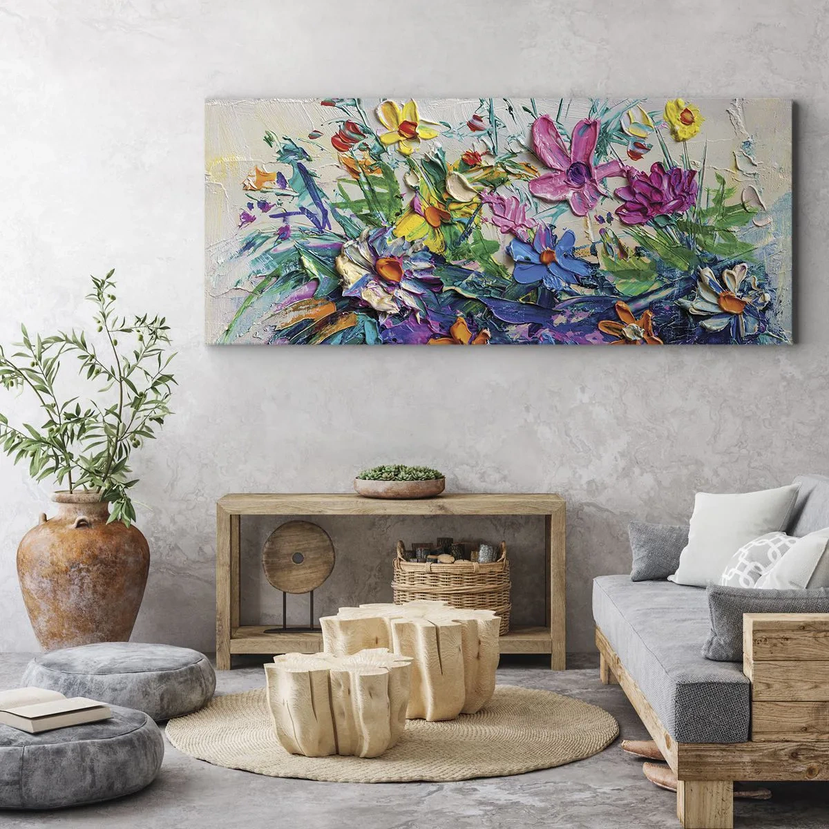 Tablou pe pânză - Nu este deloc o natură moartă - 90x30 cm