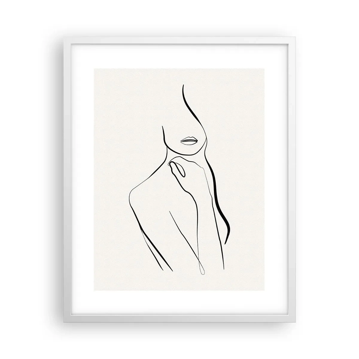 Poster în ramă albă - Val de melancolie - 40x50 cm