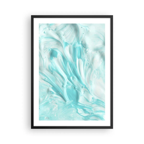 Poster în ramă neagră - Model abstract turcoaz - 50x70cm - Împreună pentru totdeauna - Decorațiune modernă pentru perete pentru living și dormitor ARTTOR