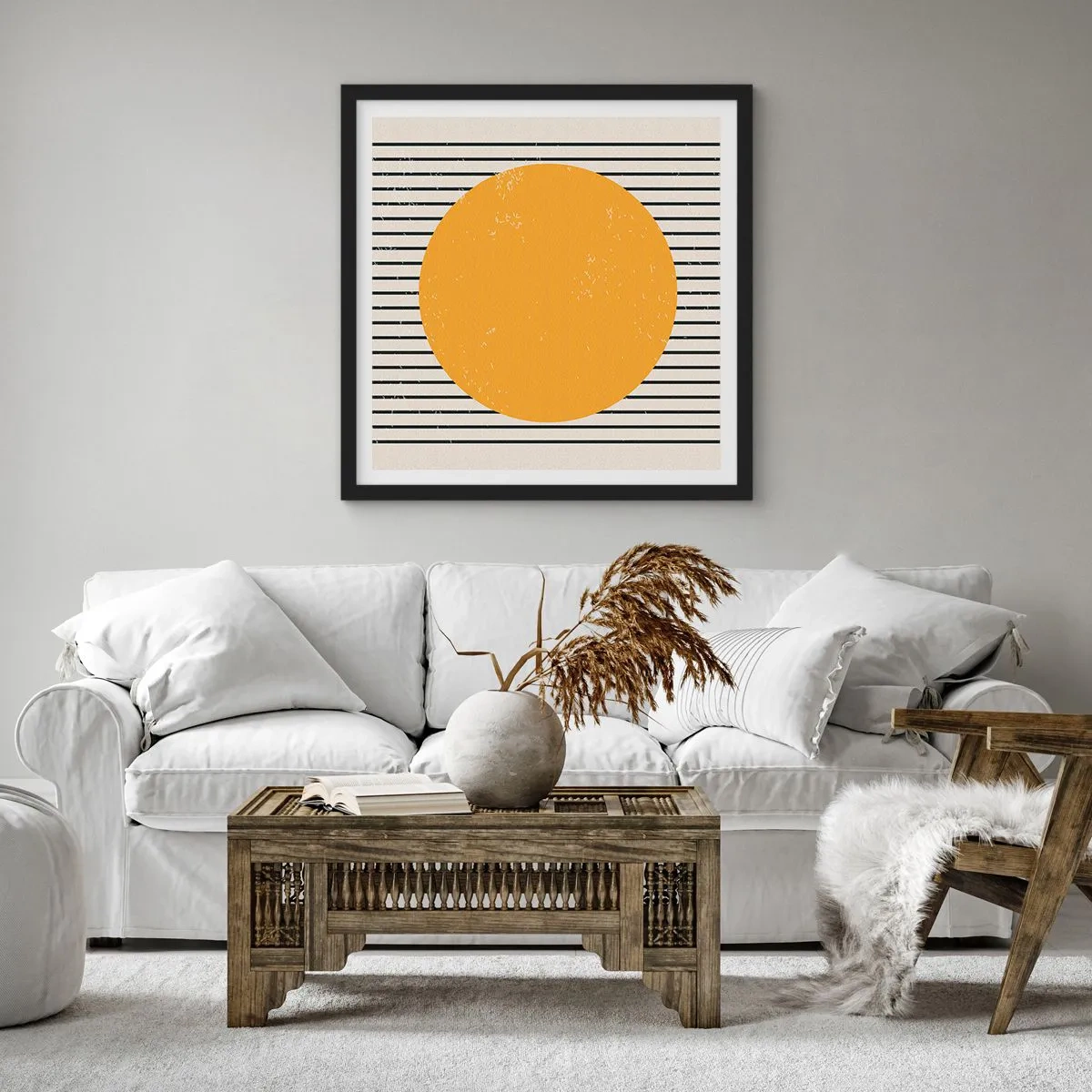 Poster în ramă neagră - Puterea simplității - 30x30 cm