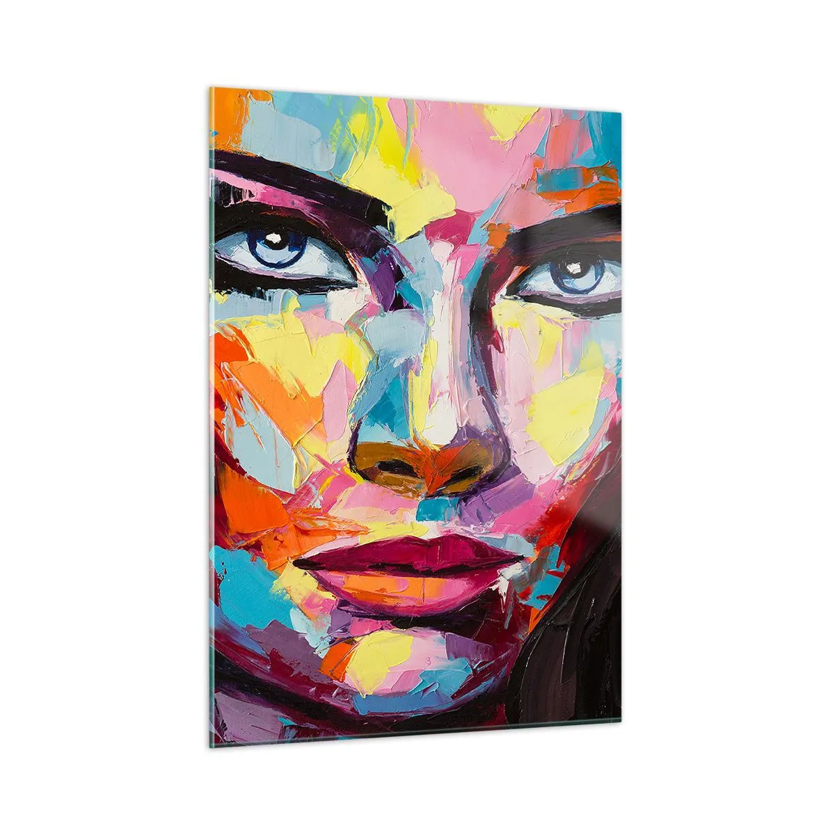 Tablou pe sticlă - Un suflet plin de culoare - 50x70 cm