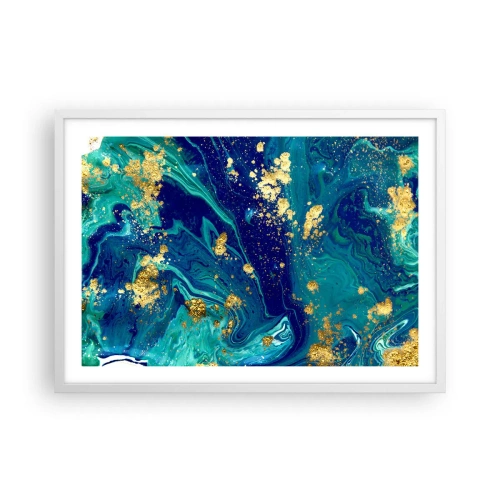 Poster în ramă albă - Petale de soare - 70x50 cm