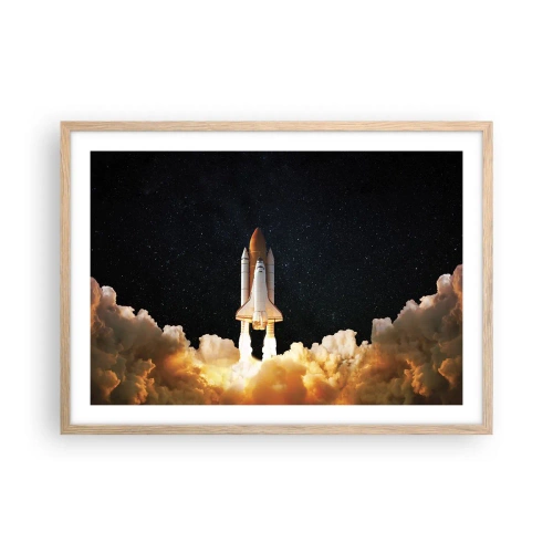 Poster în ramă de stejar deschis - Ad astra! - 70x50 cm