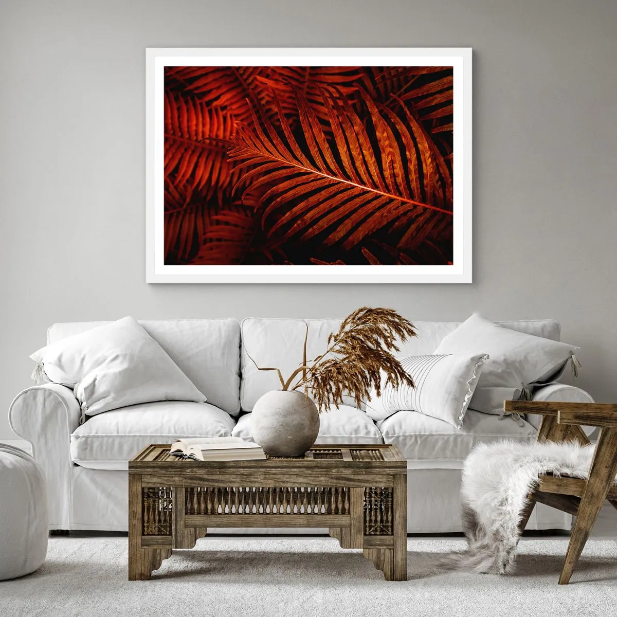 Poster în ramă albă - Ardoarea vieții - 60x60 cm