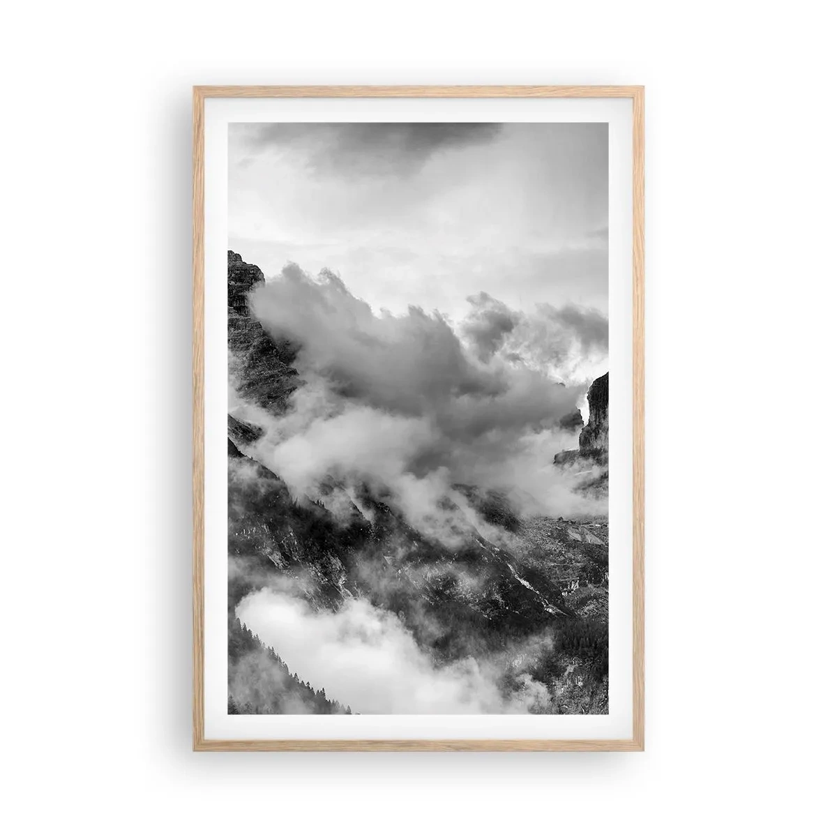 Poster în ramă de stejar deschis - Frumoase și crude - 61x91 cm