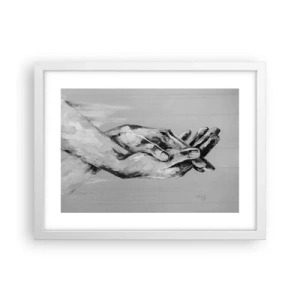 Poster în ramă albă - Începutul... - 40x30 cm